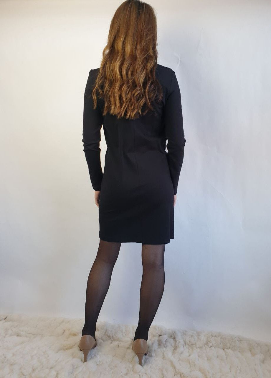 Черное повседневный платье черный Artigli однотонное