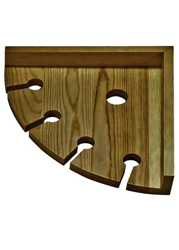 Полка для бокалов из дерева Промонтори сиена (ОБС-000705) No Brand (327422864)