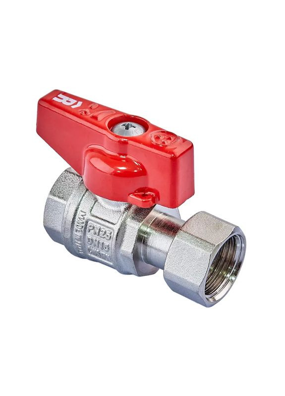 Кран кульовий R115-050 -1/2"х1/2" ВВ прямий Н/Г, ручка "метелик" червона (RO0231) Roho (315505962)