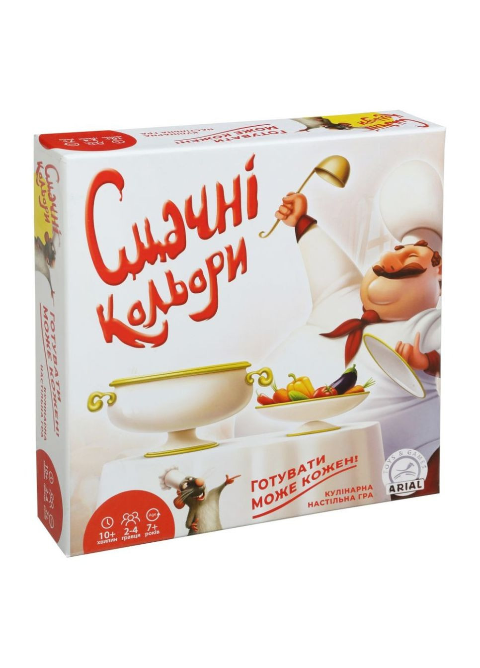 Карткова гра "Смачні кольори" 320053, 4 ігрові поля, картки, фішки Arial (306815228)