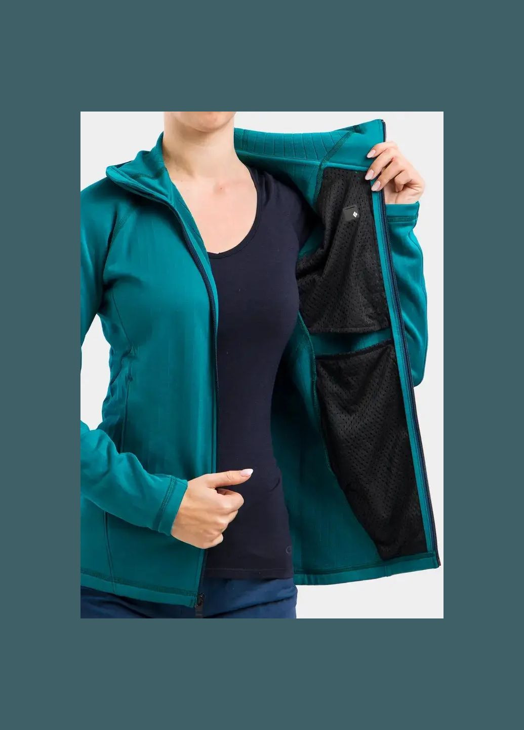 Флісова кофта W Factor Hoody Fjord Blue Black Diamond (317663926)