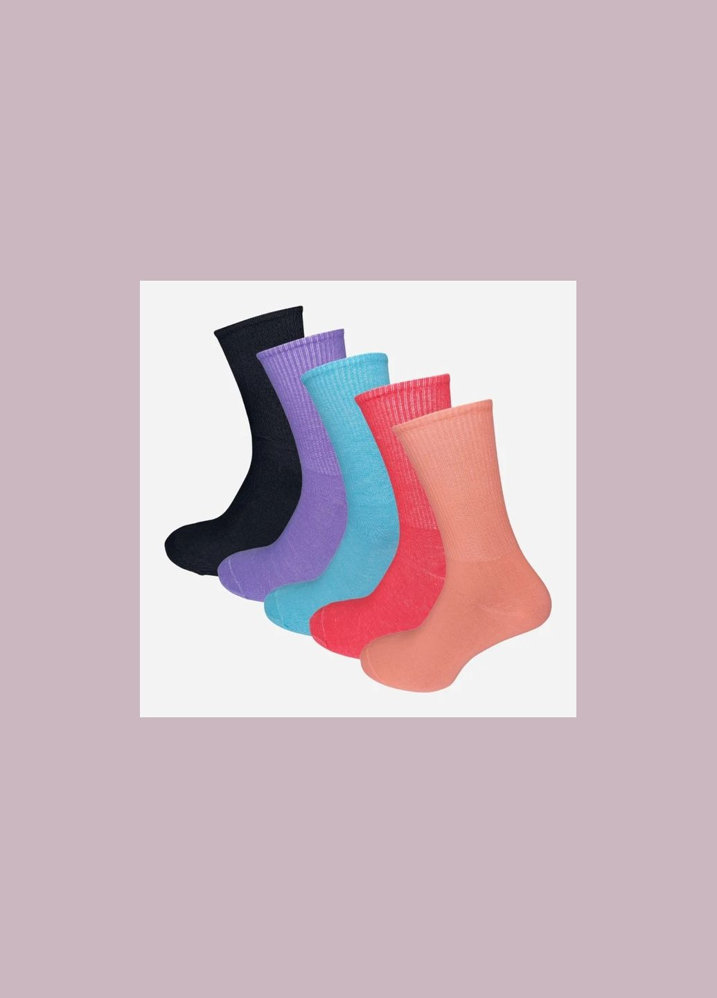 Набор носков женских высоких хлопковых Лана Теннис colorful 5 пар Ассорти No Brand (285793082)