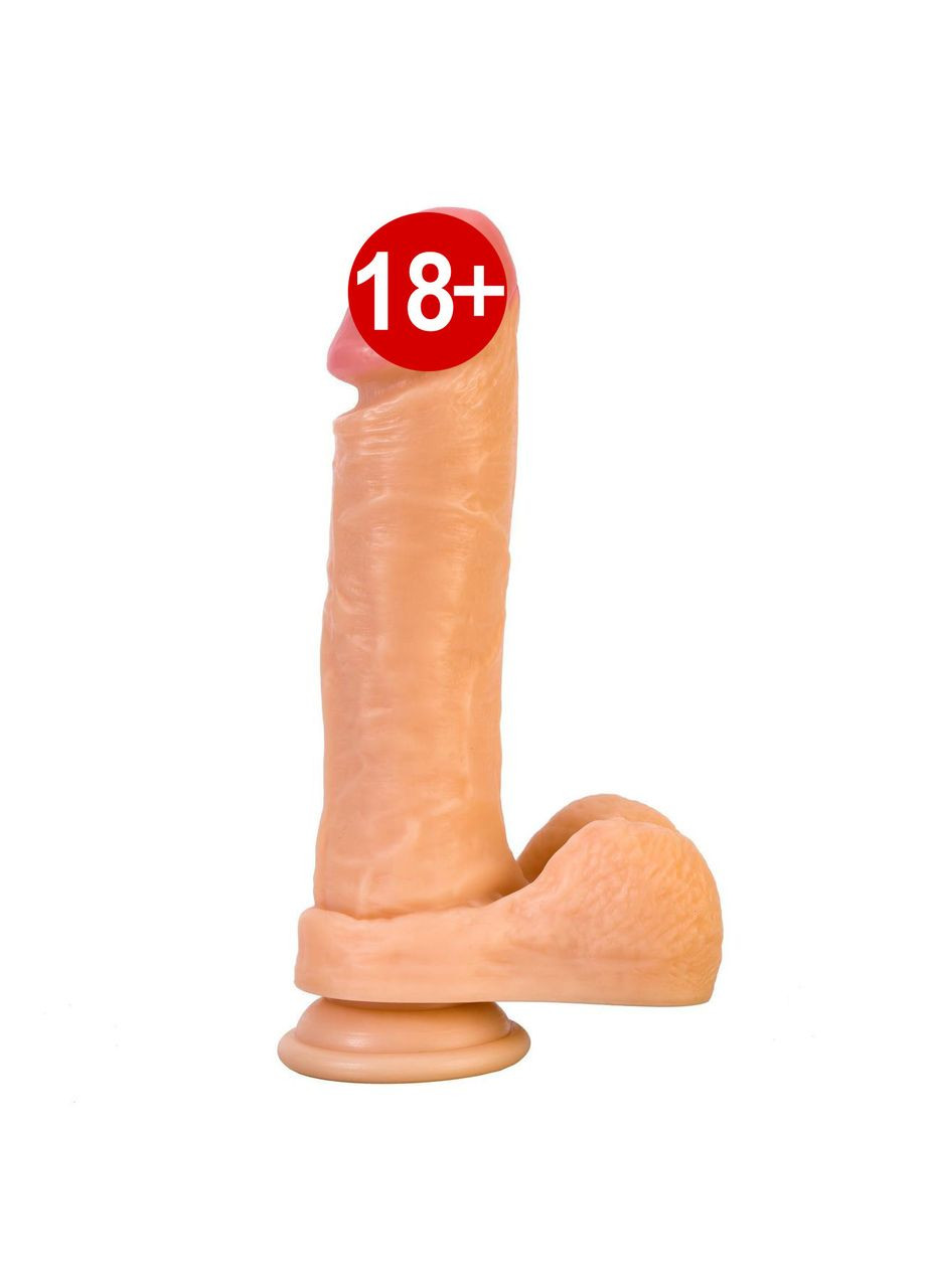 Фалоімітатор з мошонкою Bruno, діаметр 4,3 см, ПВХ Alive (303894475)