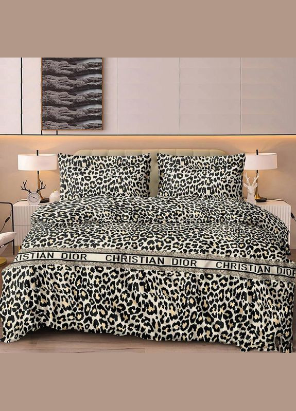 Постільна білизна Леопардовий DIOR Бязь Полуторна MERISET (335051965)