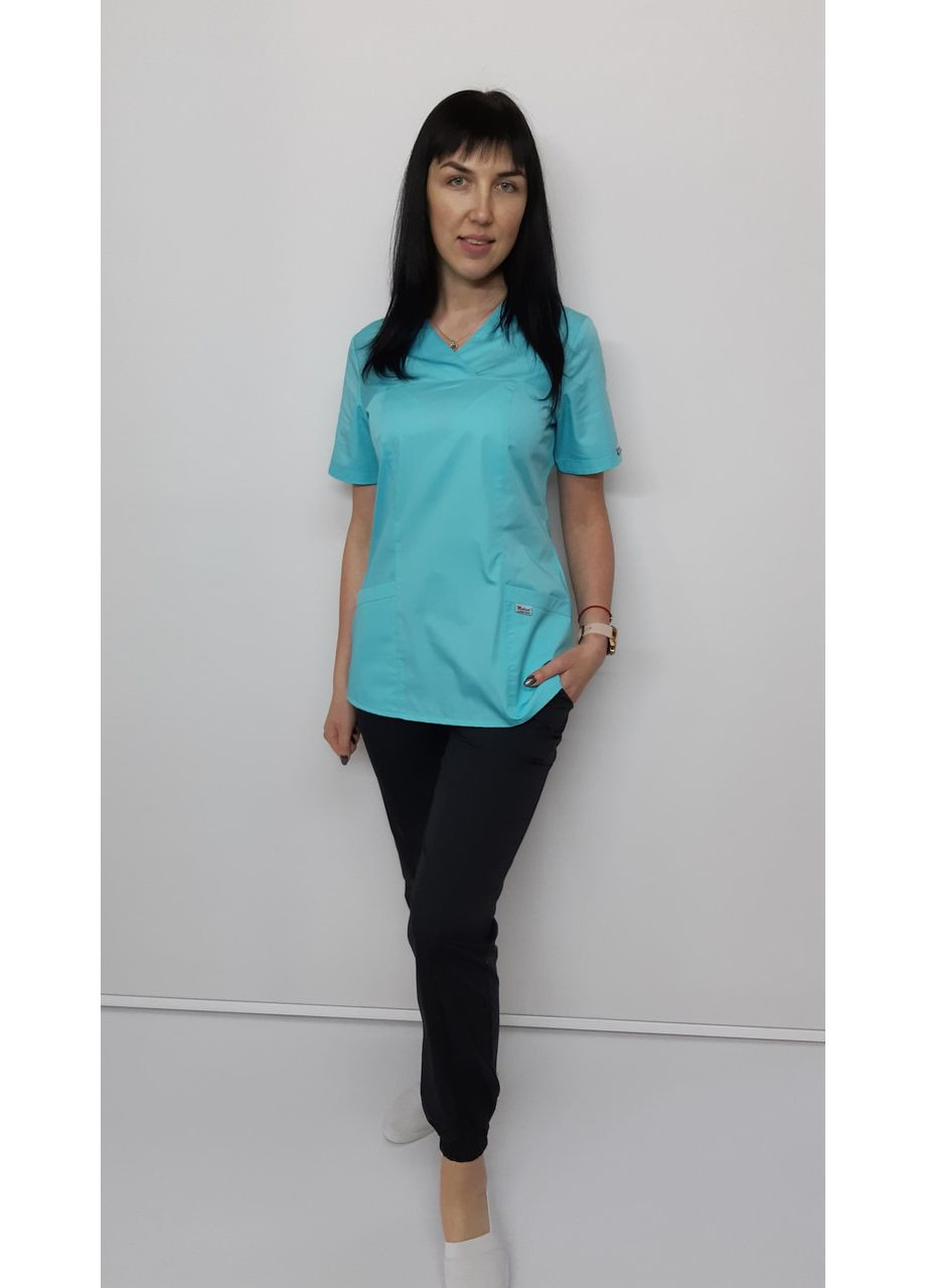 Жіночий хірургічний костюм Арон котон чорні штани Джогери 56, No Brand (361359823)