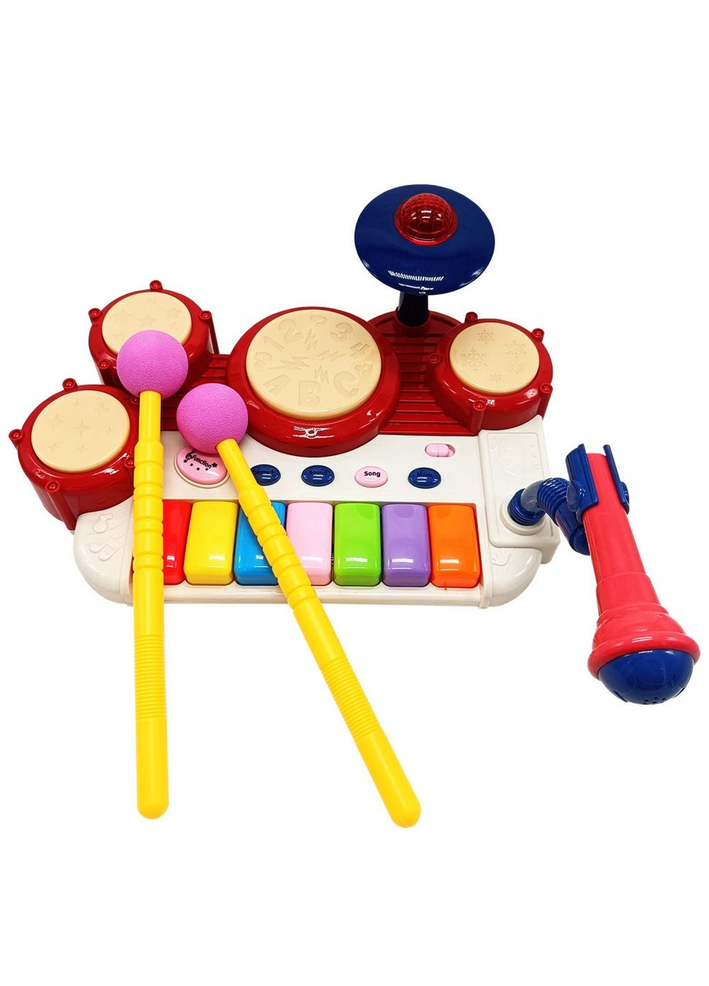 Пианино детское с микрофоном и барабанами Bambi (288188267)