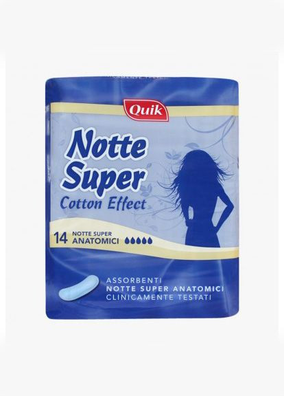 Гигиенические прокладки Quik Notte super 14 шт Cardificio Italiano (278633968)