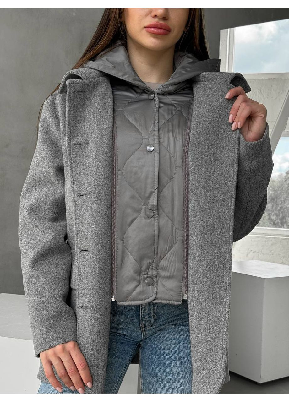 Графитовая демисезонная демисезонная женская куртка SK