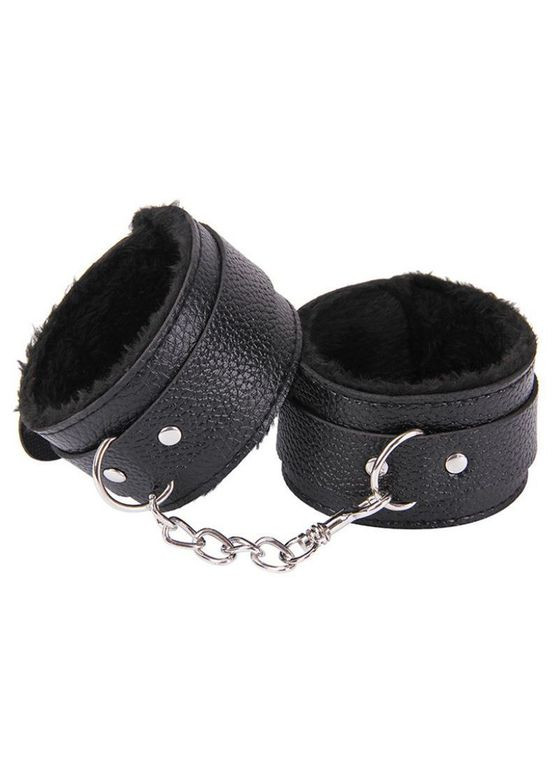 Мягкие наручники с мехом для ролевых игр BDSM Черный (2104618299) No Brand (322817417)