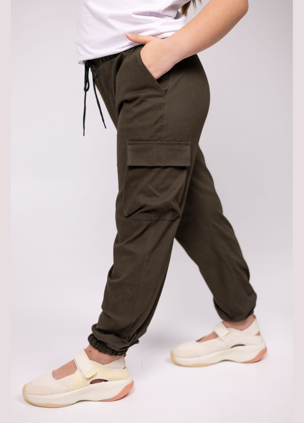 Хаки спортивные, повседневный демисезонные джоггеры, карго брюки Polin Line