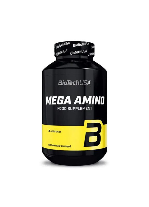 Комплекс всех аминокислот + ВСАА Mega Amino, 100 таблеток Biotech (361349247)