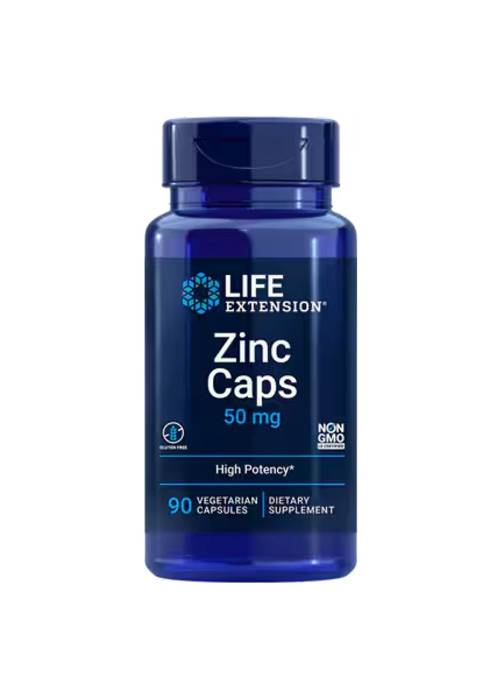 Диетическая добавка Цинк в капсулах 50 мг – 90 веганских капсул Life Extension (335426587)