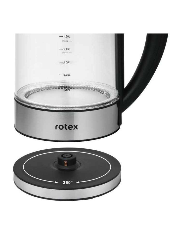 Електрочайник RKT87-SGS 1.7 л сріблястий Rotex (364835672)