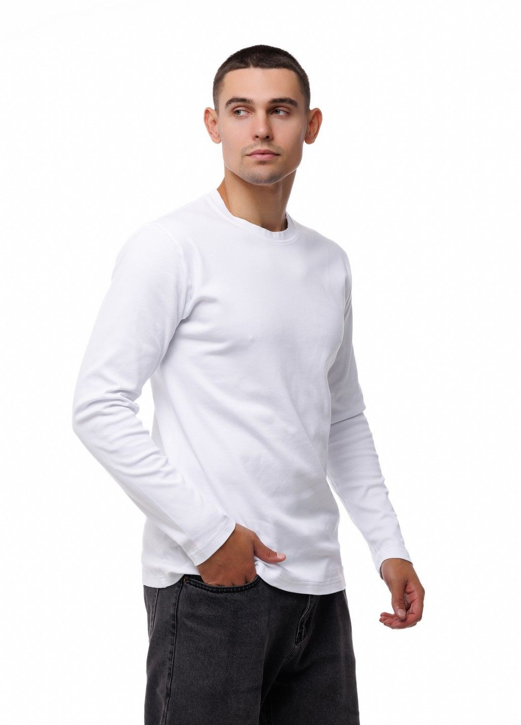 Белый демисезонный лонгслив Наталюкс