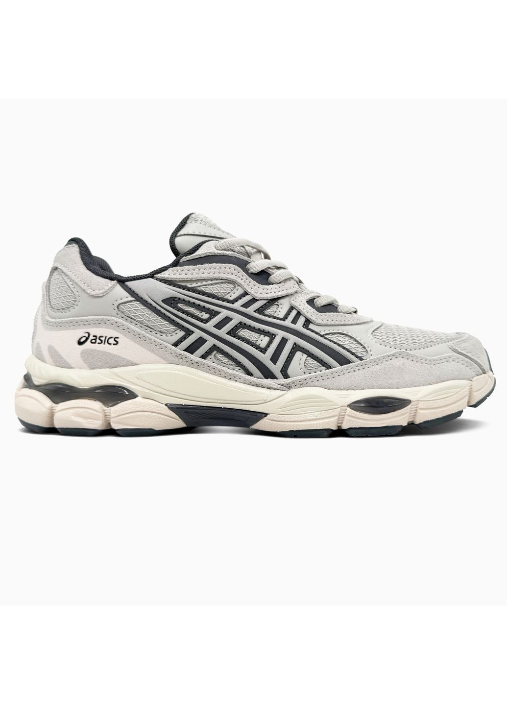 Бежевые демисезонные кроссовки мужские asics gel-nyc beige grey gore-tex | асикс гель-нюк бежевые No Brand