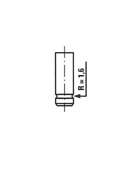 Клапан двигуна EX LANCIA/FIAT 182B6 29.8X7X102.5 R6154/RCR-ua Freccia (366172907)
