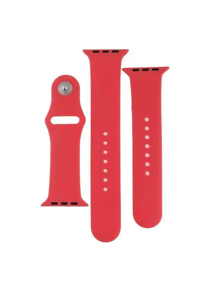 Ремінець для Apple Watch Band Silicone Two-Piece 42/44/45/49 mm 37.Rose Red No Brand (391209577)