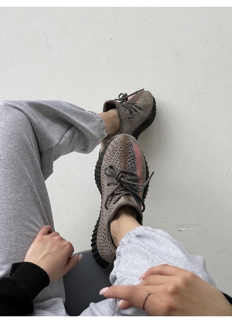 КРОССОВКИ ЖЕНСКИЕ ADIDAS YEEZY BOOST 350 V2 ASH STONE АДИДАС ИЗИ БУСТ No Brand серые демисезоны (369389664)