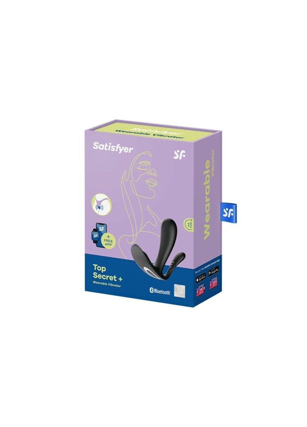 Двойной смарт-вибратор в трусики Top Secret+ Black Satisfyer (333332540)