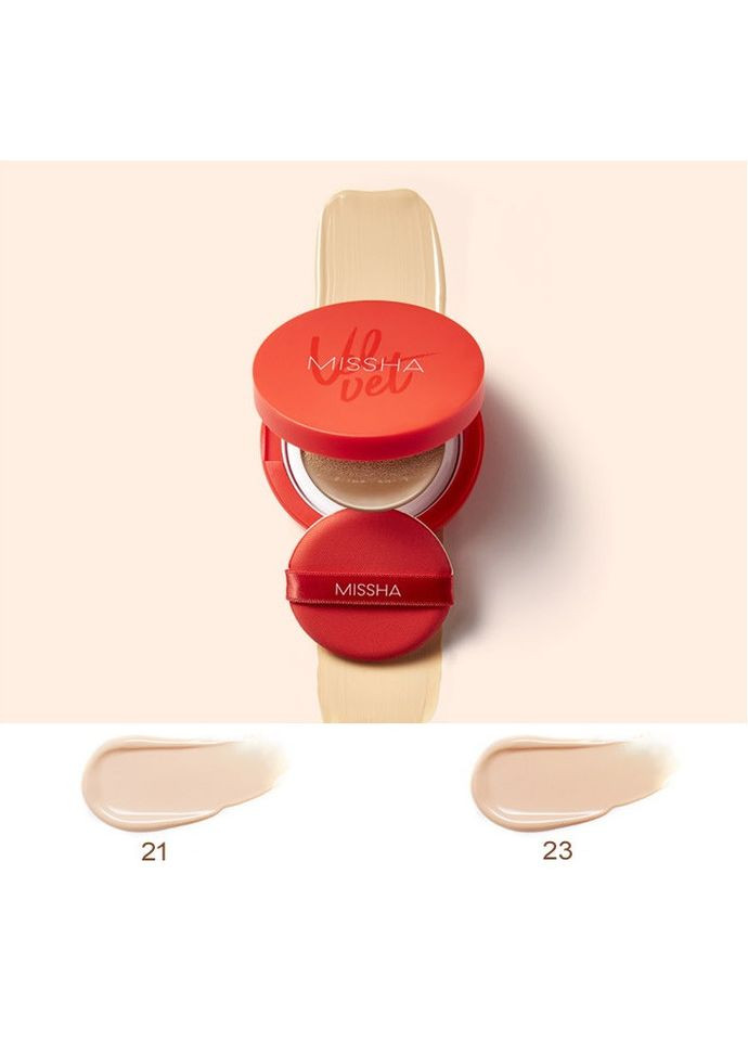 Тональный кушон с матовым финишем Velvet Finish Cushion (SPF50+/PA+++) 15g No21 MISSHA (358500002)