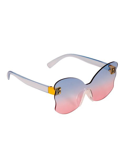 Солнечные очки Fashion Бабочки розово-голубые (T23395) Lukky (367059492)