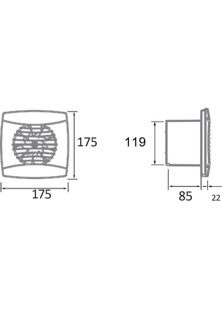 Вытяжной вентилятор UC-12 TIMER SILVER CATA (323096473)
