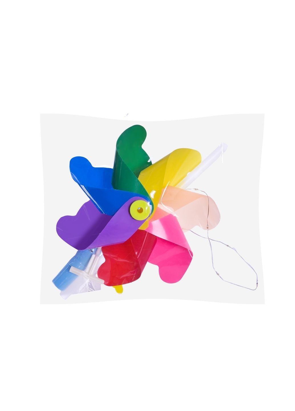 Ветрячок-игрушка с подсветкой, высота 38 см, цветок 18 см, в ассортименте - No Brand V2555 (371925177)