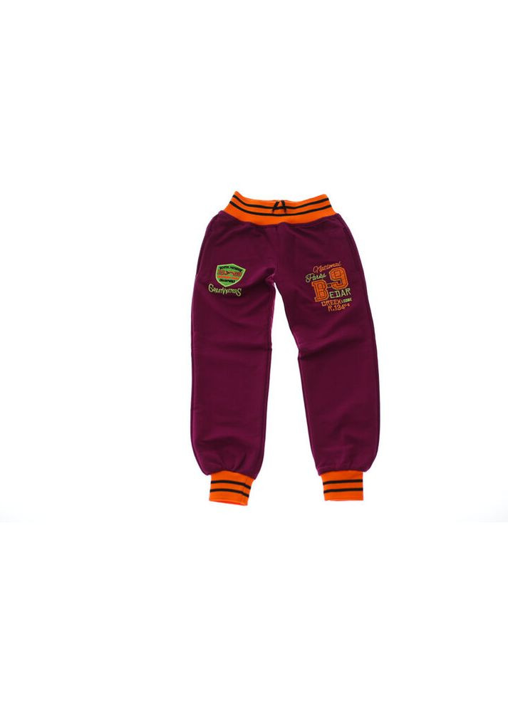 Красные летние джоггеры штаны для девочки трикотажные в-9 красный 128 см (37392) BABYKROHA