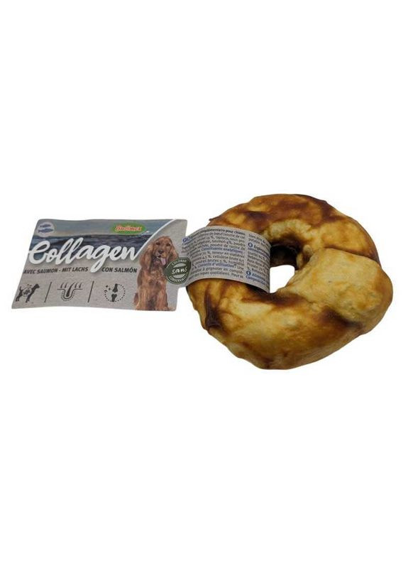 Salmon Collagen Donuts - Лакомство Коллагеновый пончик с лососем для собак - 10 см / 75 г Bubimex (336183634)