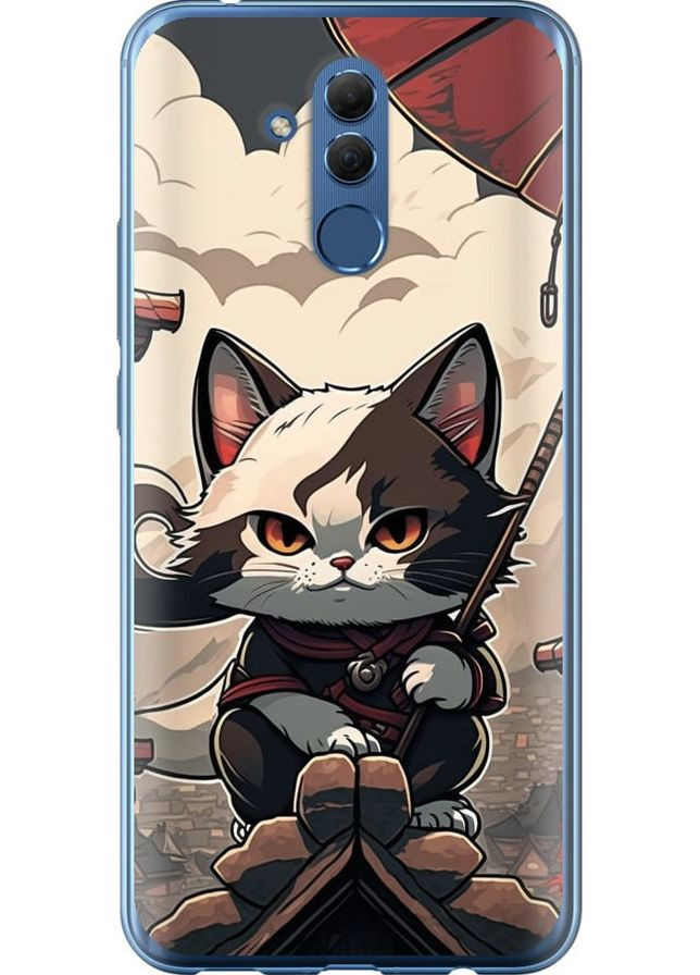 Силиконовый чехол 'Япония - кот на крыше' для Endorphone Huawei Mate 20 Lite (278236902)