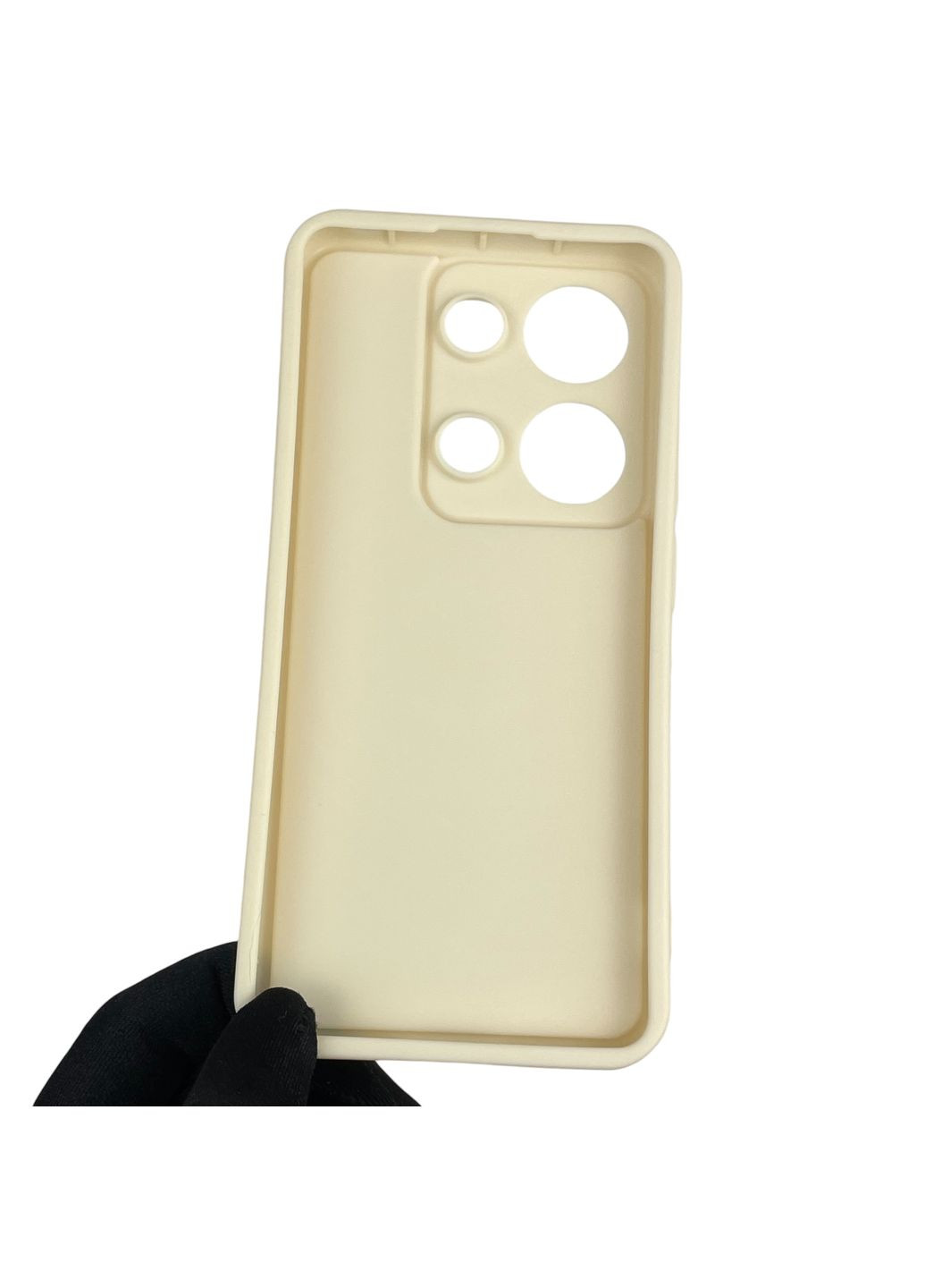 Чехол силиконовый Soft Touch с 3D принтом для Redmi Note 13 Pro 4G молочный (Полная защита камеры) Xiaomi (370671553)