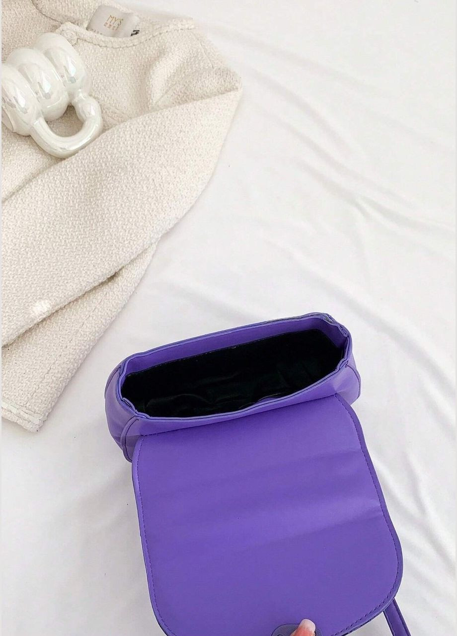 Женская классическая сумка 10276 кросс-боди на ремешке через плечо фиолетовая No Brand (281322922)