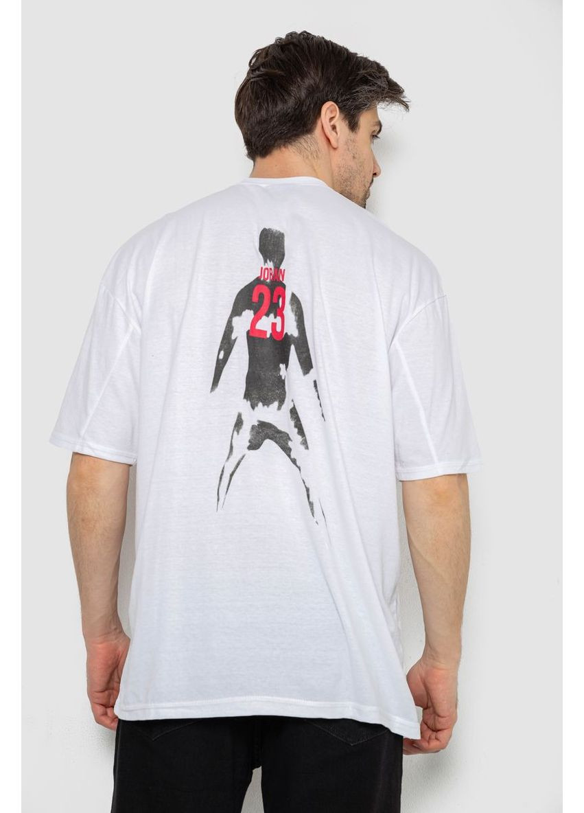 Біла футболка чоловіча з принтом,, 244r7024 Andi