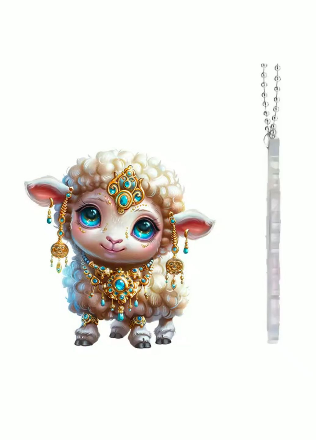 Брелок - підвіска на ключі у вигляді символу року за Китайським гороскопом з акрилу рік ВІВЦІ (КОЗИ) No Brand (314813460)