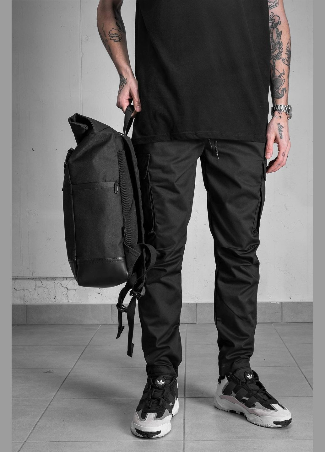 Мужской Повседневный Рюкзак Роллтоп Школьный С Принтом AMG Without (346475661)