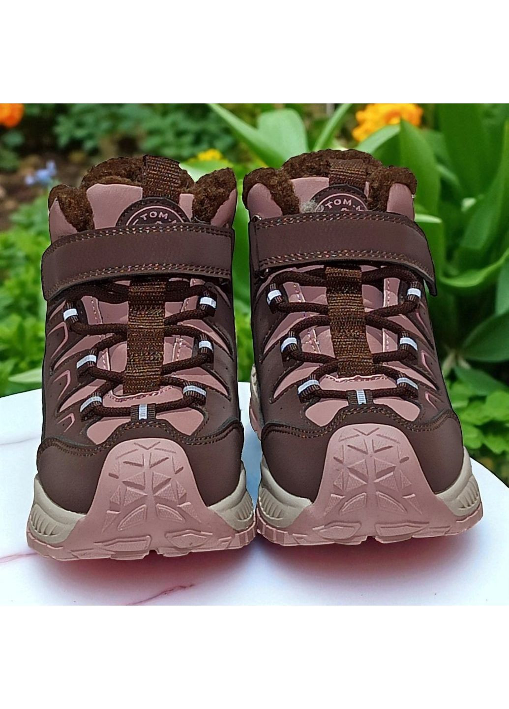 Зимові черевики на овчині для дівчинки, дутики на липучках, зимові хайтопи для дівчинки Tom.M (367049734)