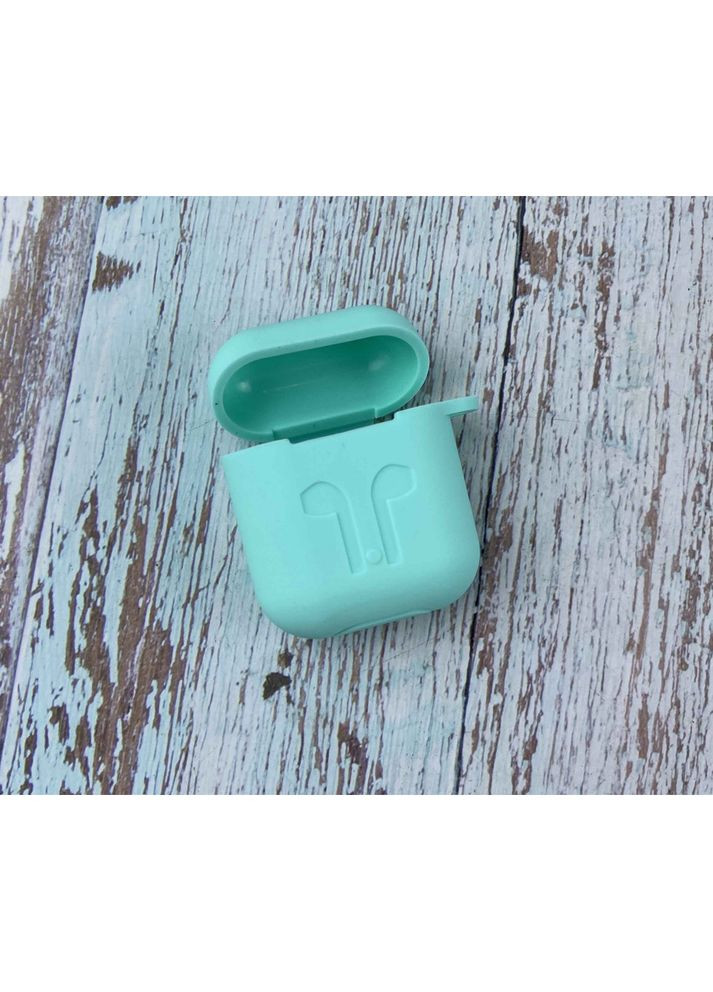 Силиконовый чехол с карабином для наушников AirPods 2 Голубой No Brand Airpods 1/2 (307166908)