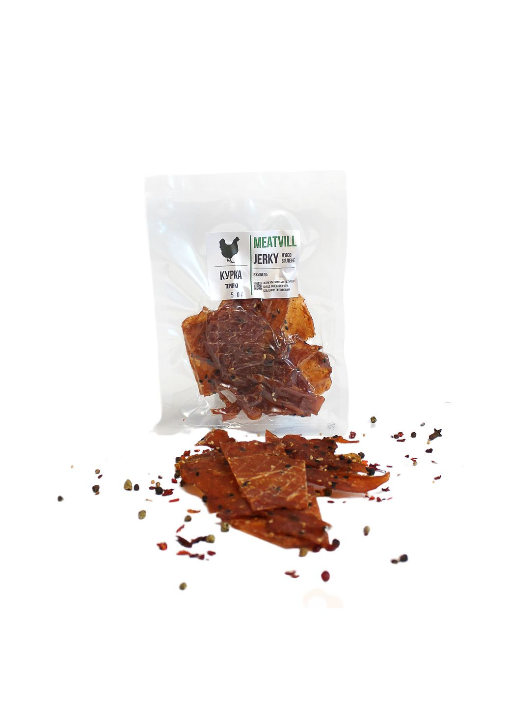 Джерки курица терияки вакуум 50г Meatvill (322457383)
