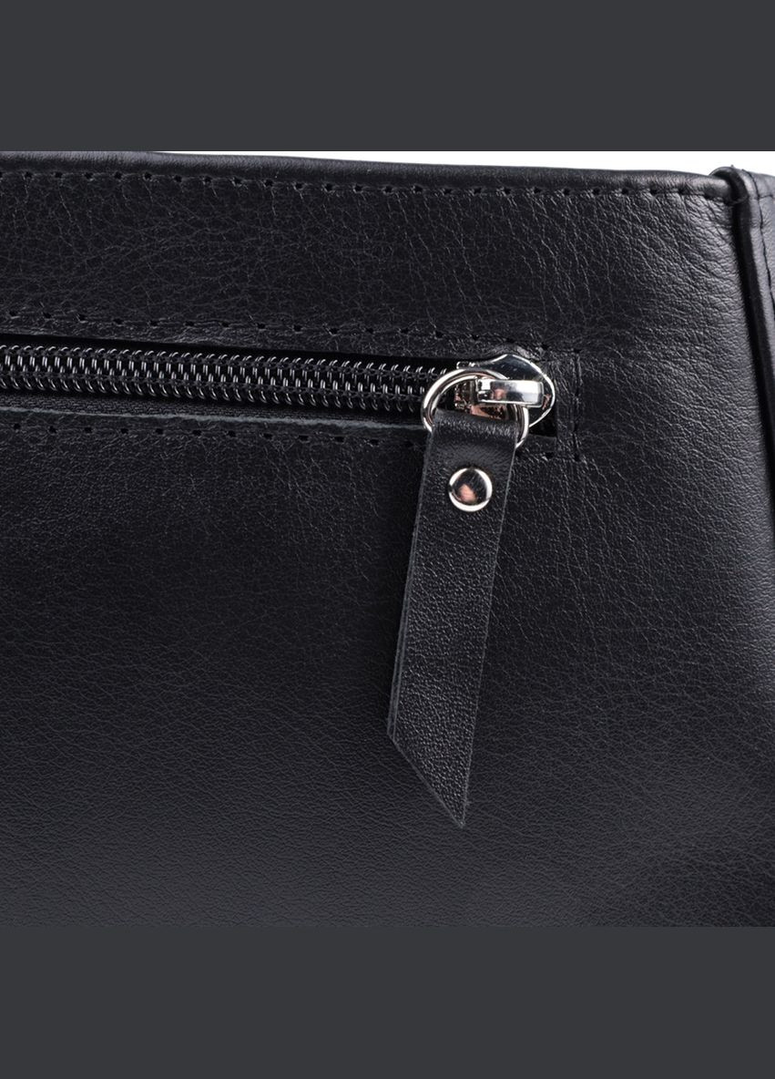 Женская сумка багет с цепочкой и съемным ремешком из натуральной кожи черная (sku_22838) No Brand (329853522)