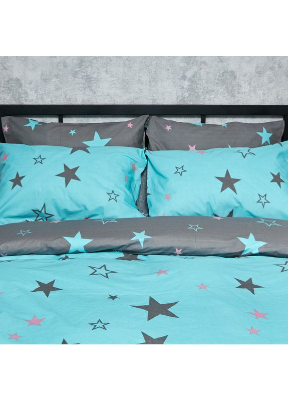 Комплект постільної білизни Бязь Gold Люкс «» Сімейний 160х220х2 наволочки 2х40х60 (MS-820007030) Moon&Star Starry Skies (356115829)