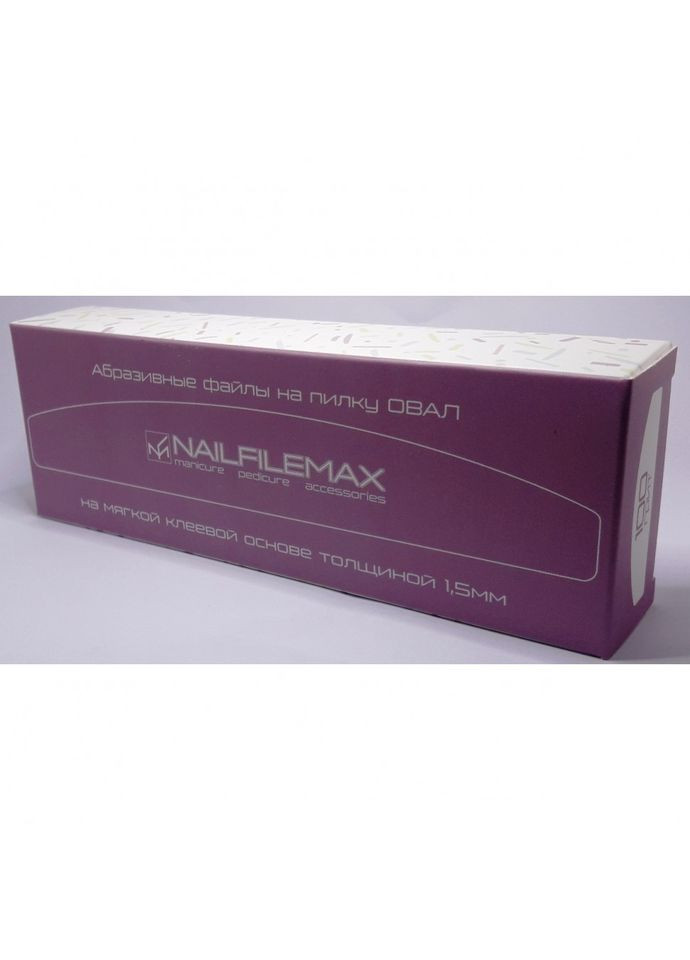 Файлы овал 1.5 мм (100 грит) 30 шт NailFileMax (332793039)