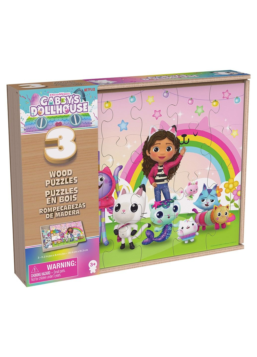 Пазл дерев’яний 3 в 1 «Ляльковий будиночок Габбі» Spin Master (360767986)