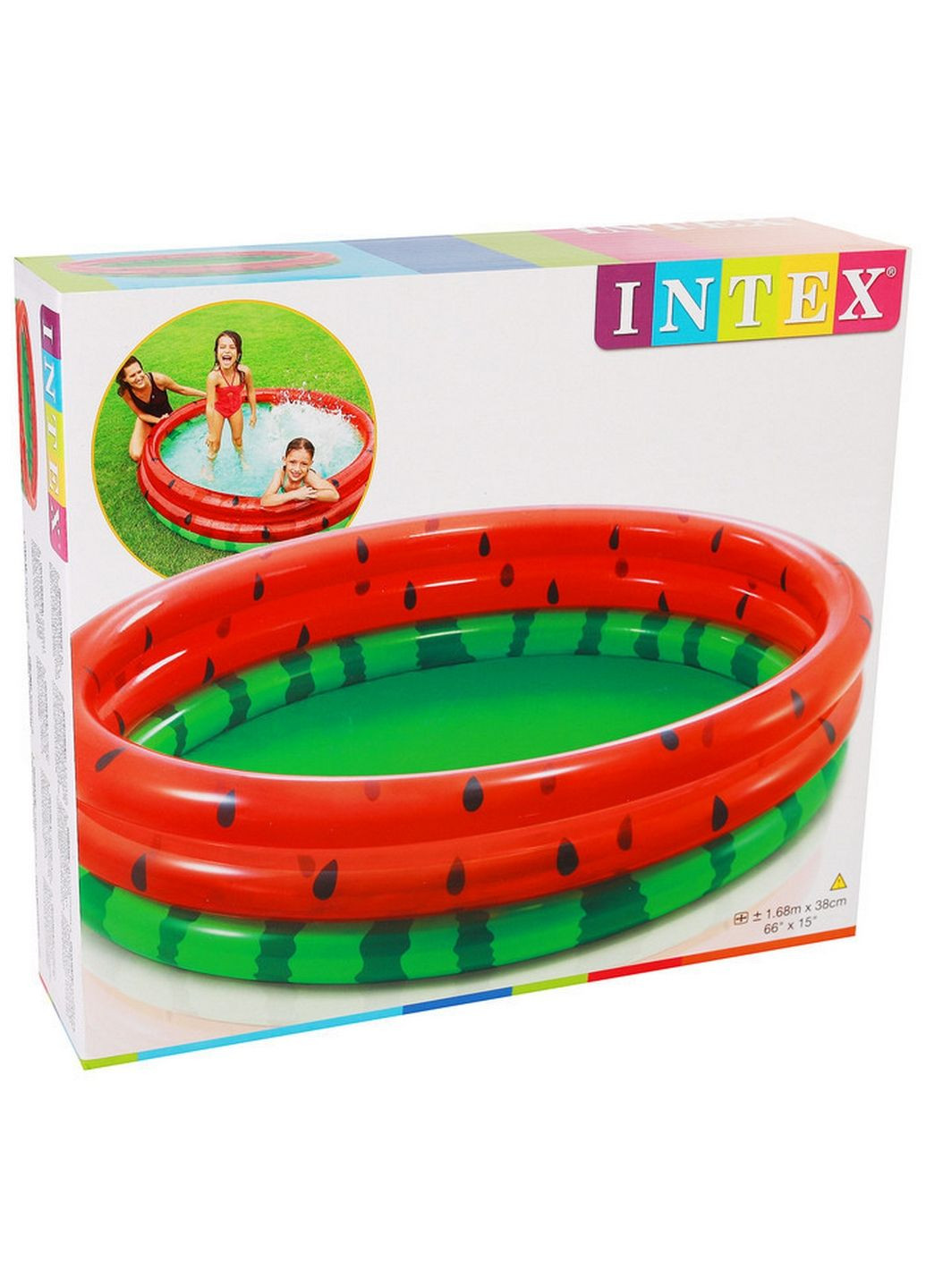 Детский надувной бассейн арбуз с ремкомплектом Intex (282594893)