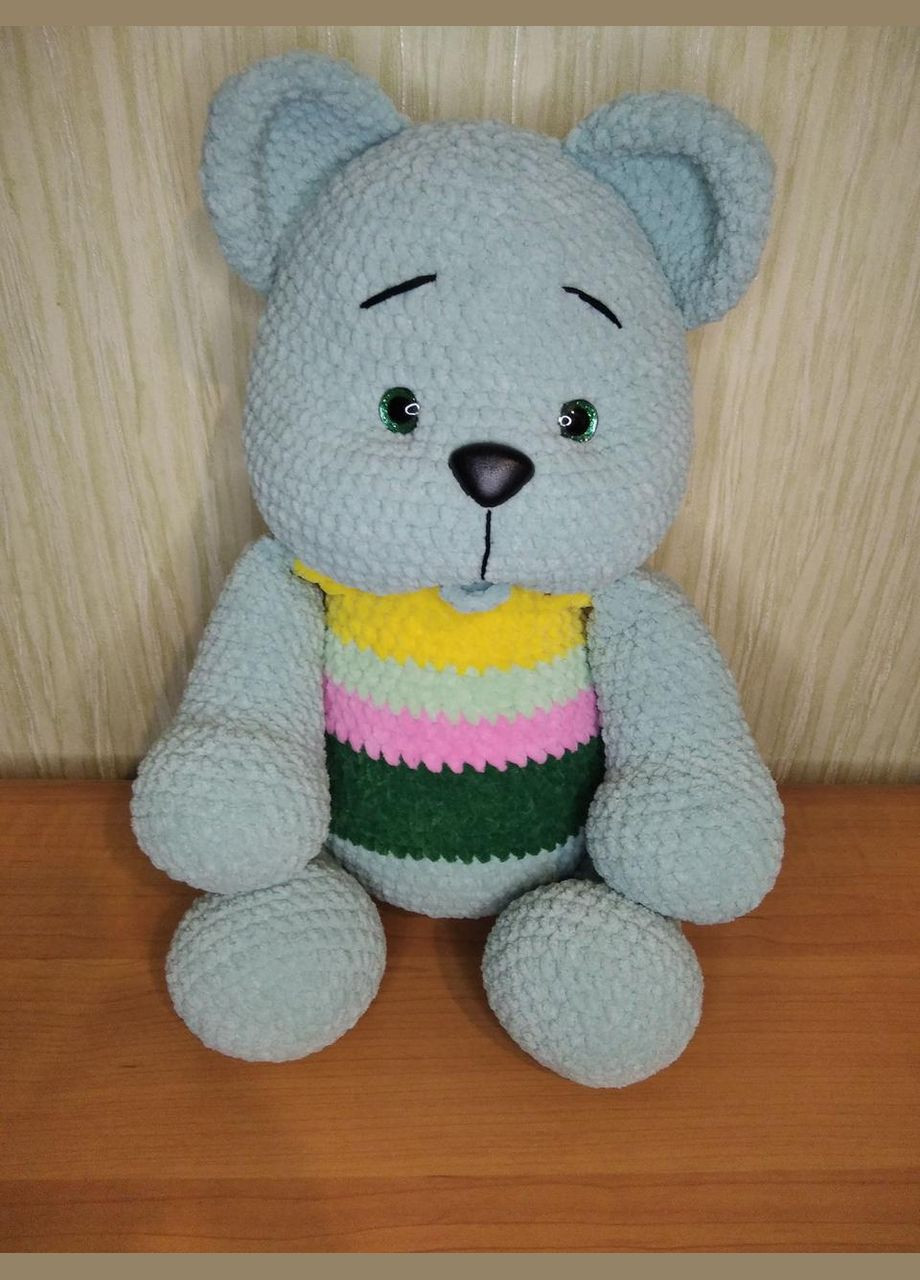 Вязаная игрушка крючком светлый медвежонок, ручная работа No Brand (304060130)