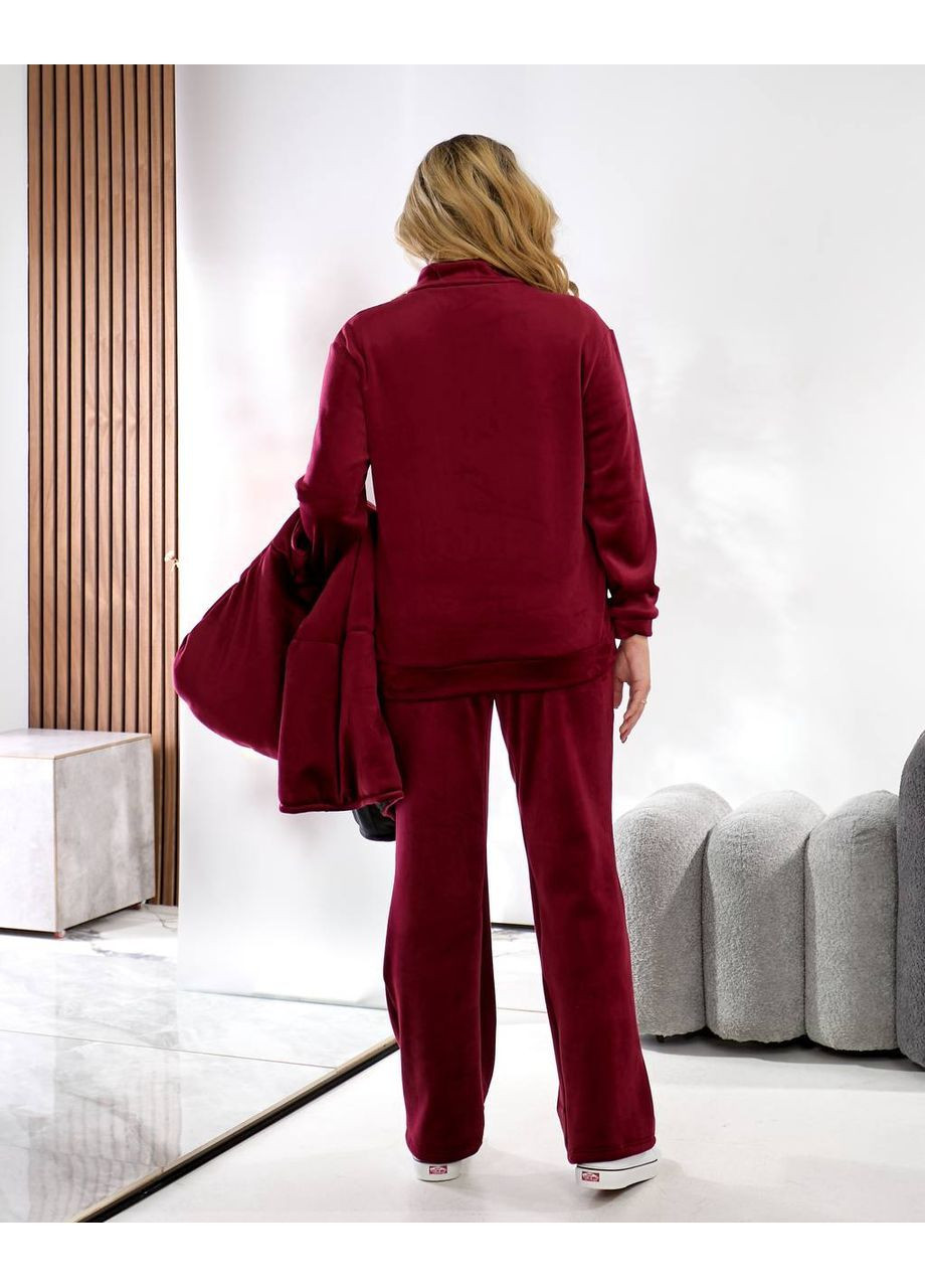 Костюм трійка для прогулянки:штани та кофта двосторонній велюр,жилетка силікон 150 Україна (362395793)