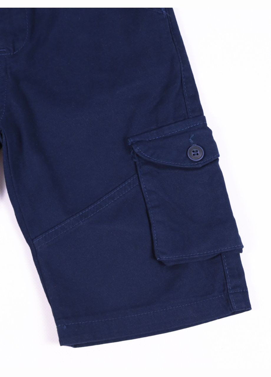 Шорты для мальчика темно-синие тонкие с карманами JEANSclub Прямі (299760719)