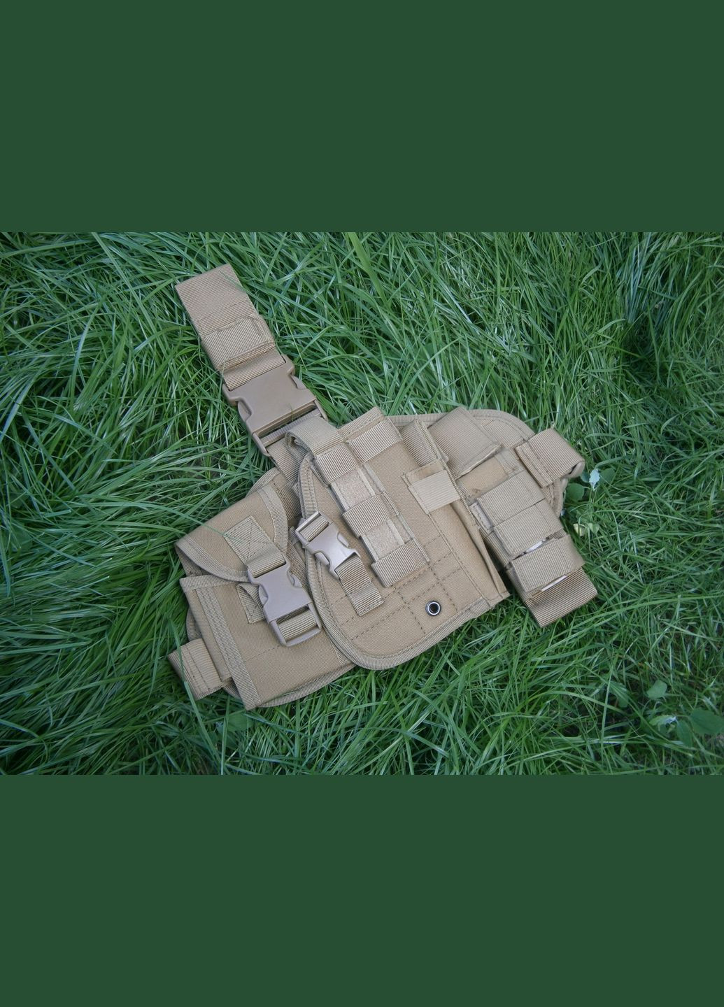 Кобура с платформой бедренная под правую руку Combat Coyote койот No Brand (302391917)