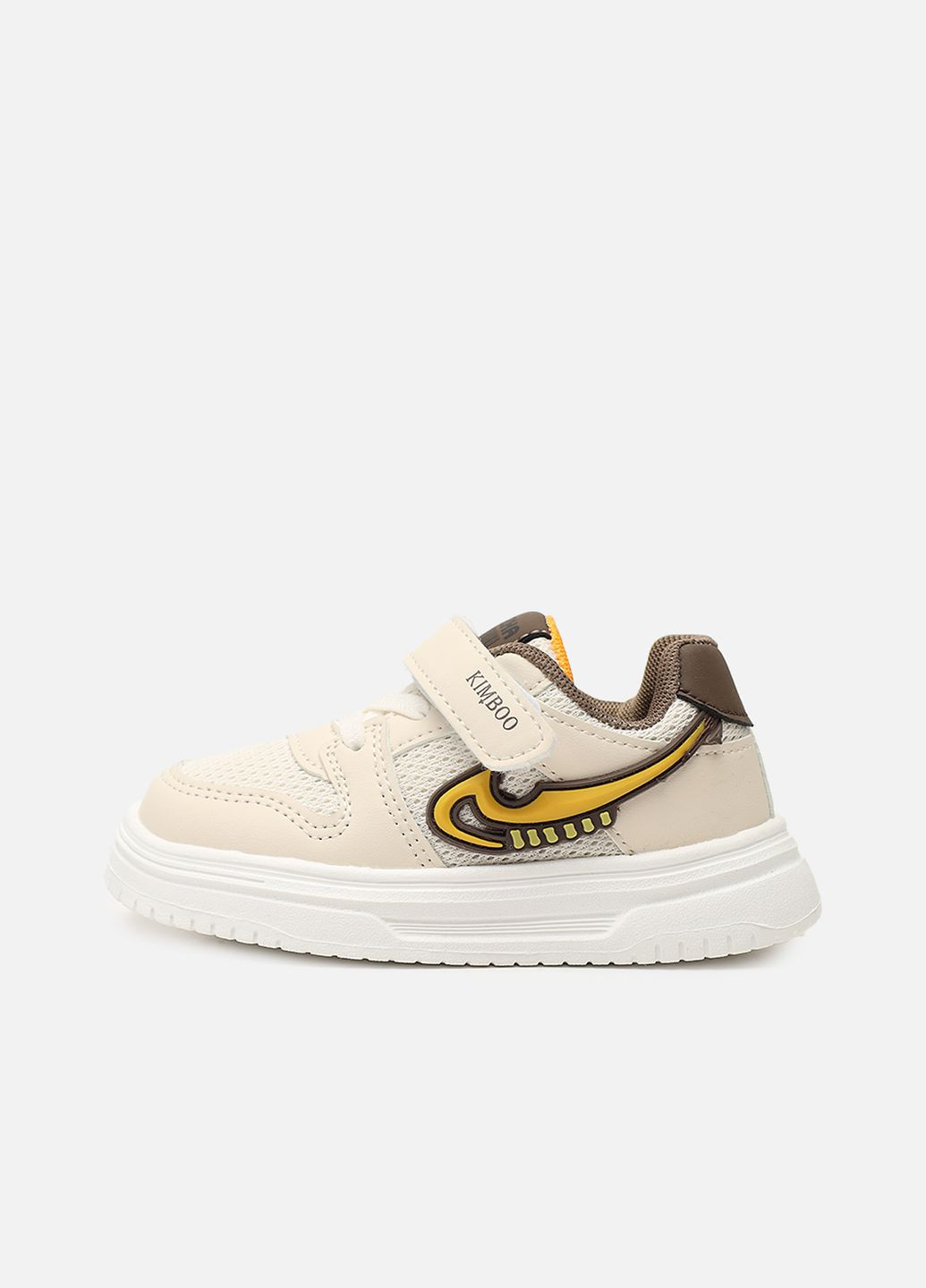 Бежеві кеди на пласкій підошві для хлопчика колір бежевий цб-00273407 No Brand