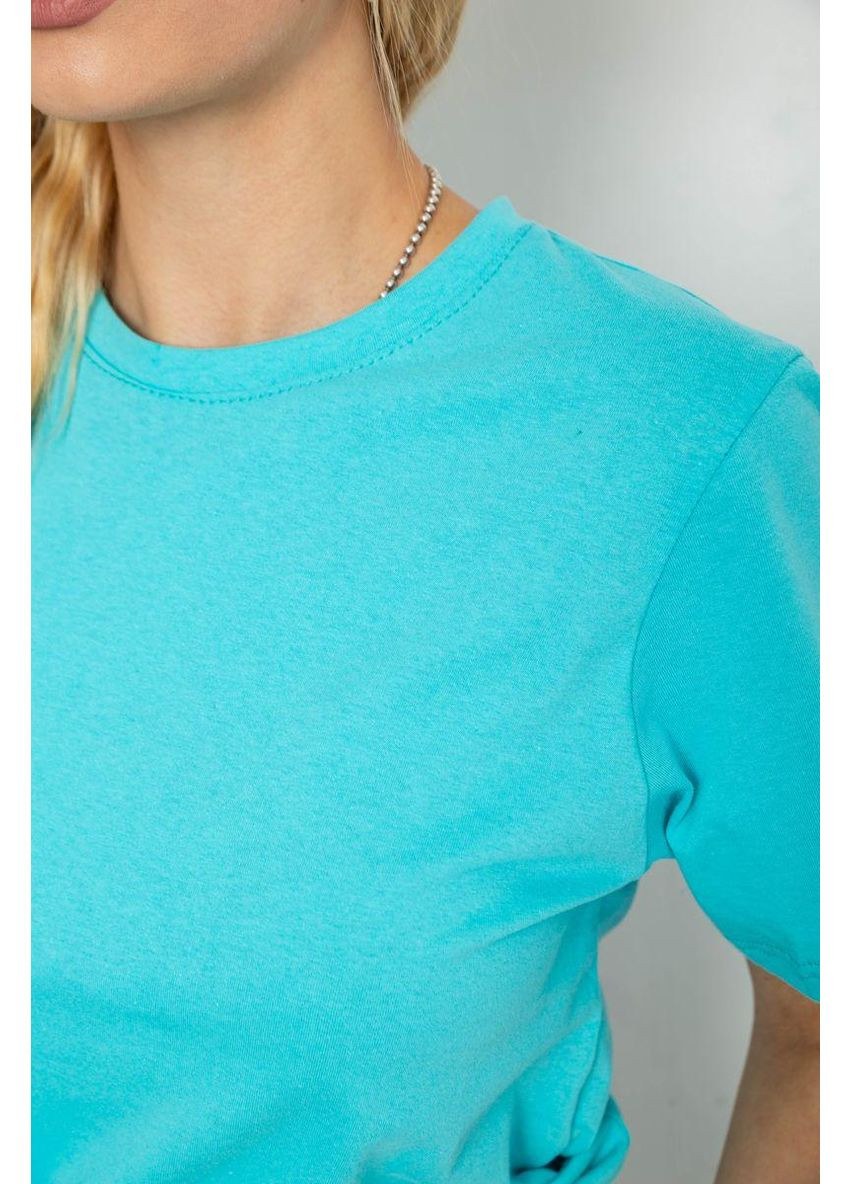 Женская футболка однотонная, цвет зеленый, 238R111 Ager - (362912207)