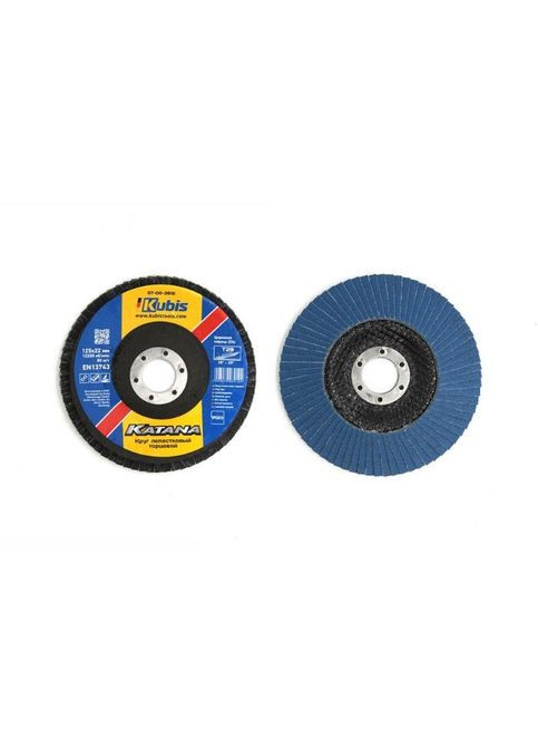 Круг пелюстковий торцовий конічний Т29 Р120, 125*22 мм, Zirconia KATANA Kubis (363054971)